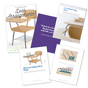 Three rows of connecting desks make for an easy way to teach with direct instruction, while yet breaking free of the typical column and row lecture style.